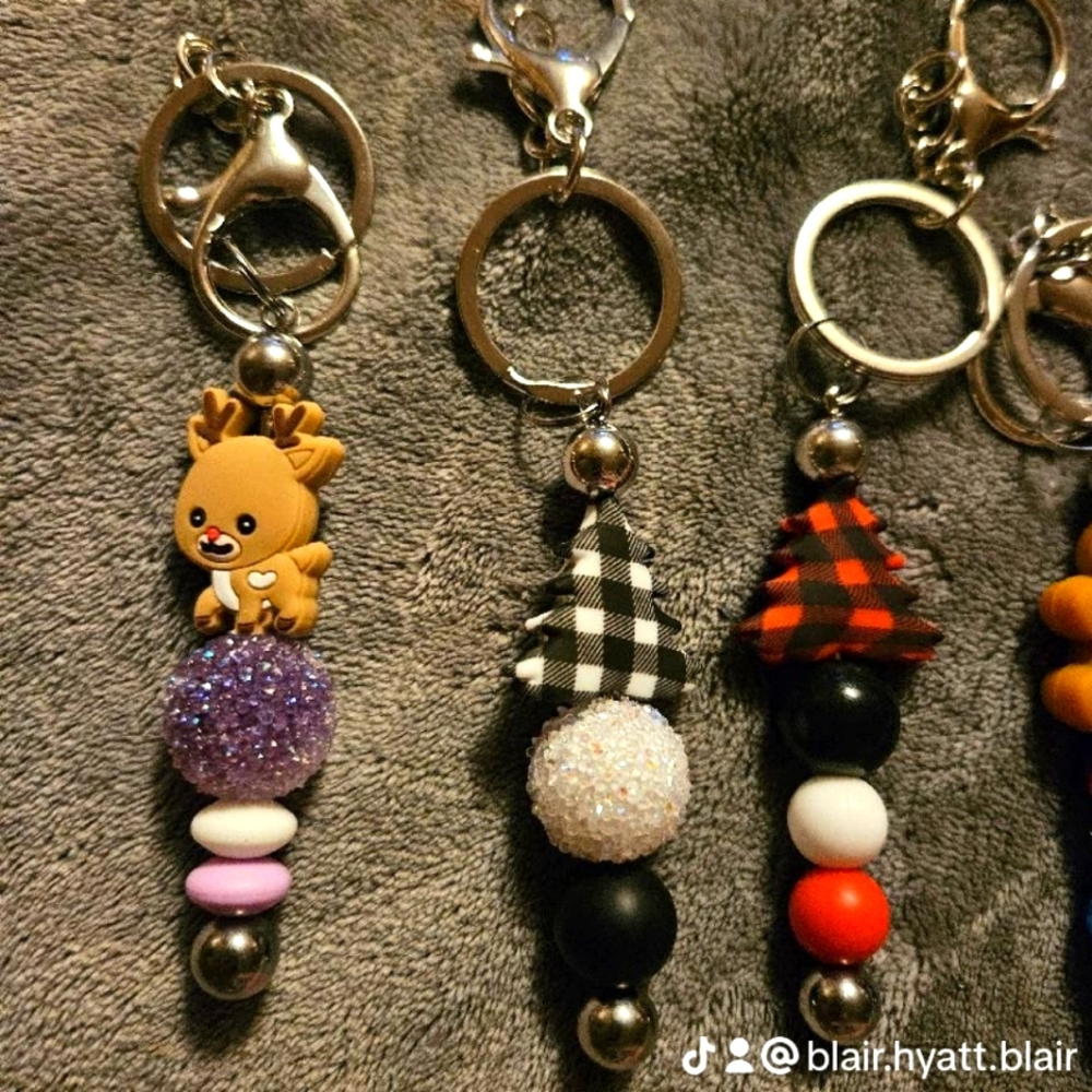 Hand made Christmas keychains